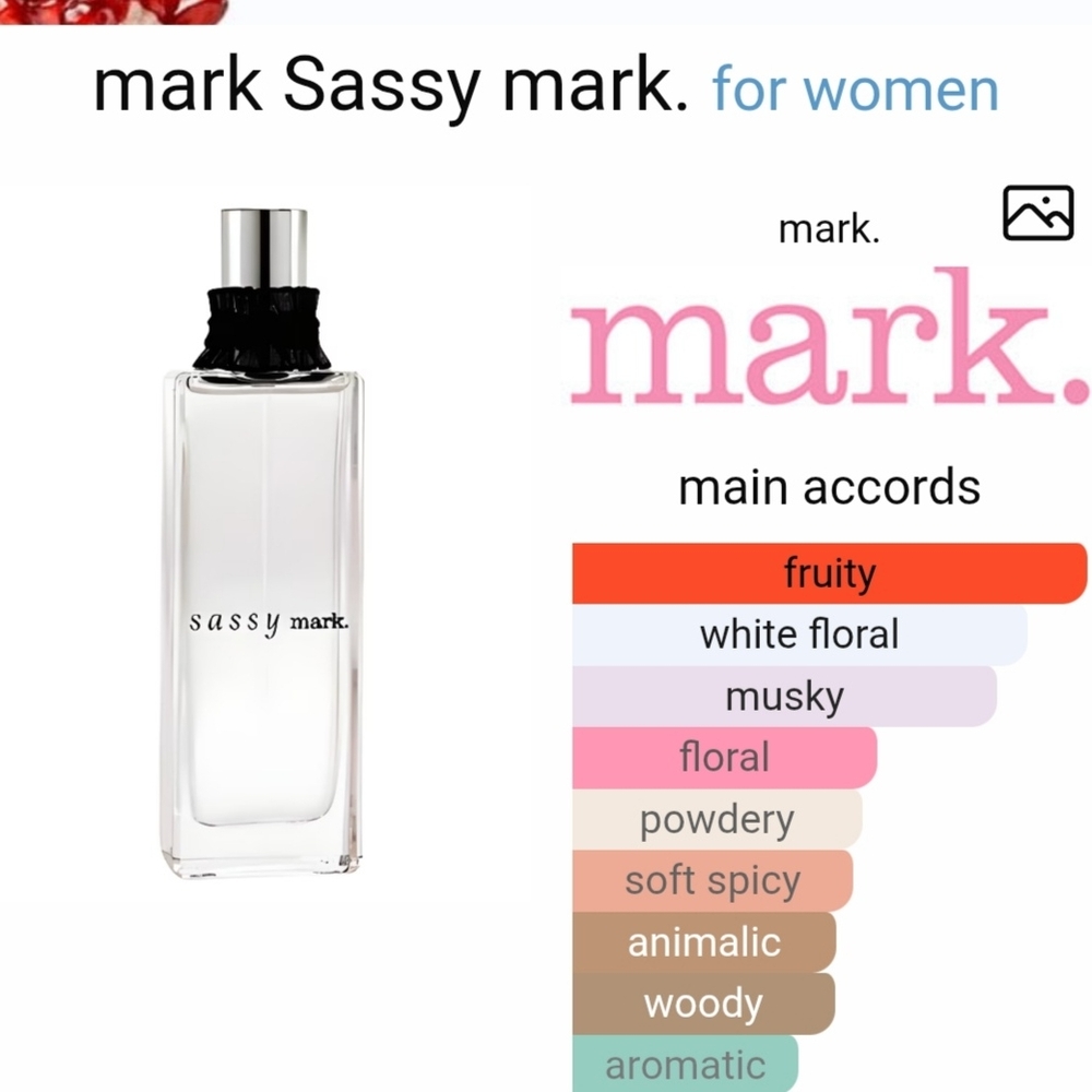 mark. Sassy Perfume with Black and Silver Accents